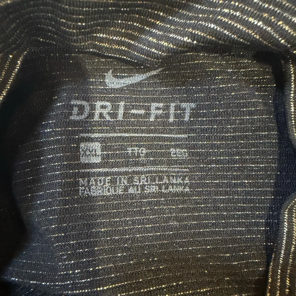 NIKE DRI FIT MOCK TURTLENECK XXL GOLD/BLACK TOP